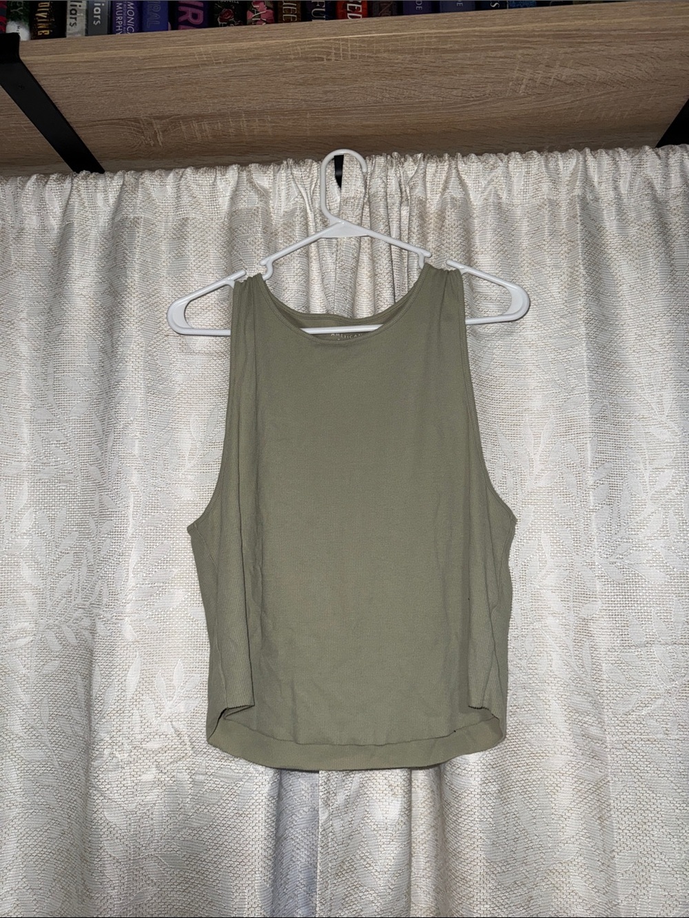 American Eagle Outfitters Olive Green High-Neck Tank